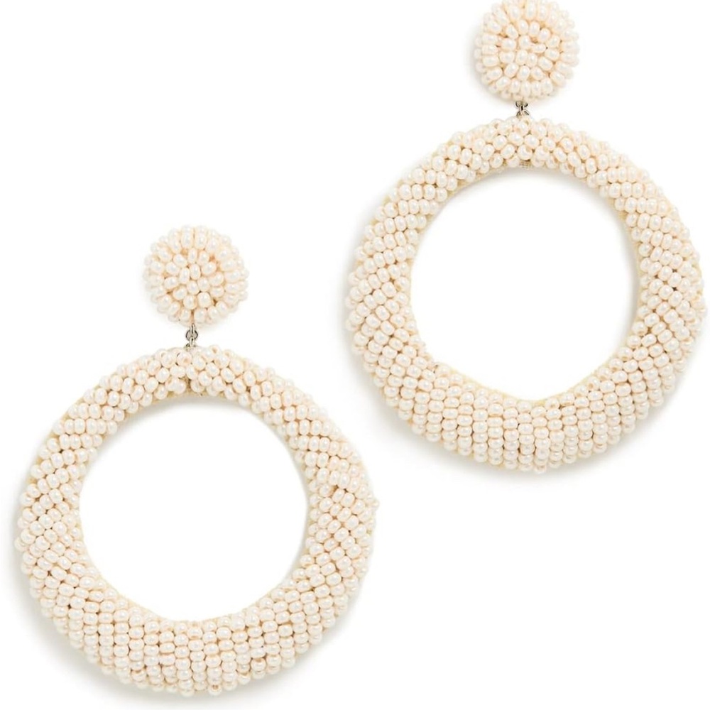 Asta beaded hoop earrings by Deepa Gurnani worn once